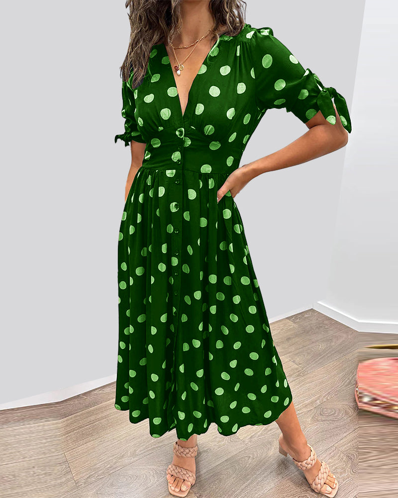 Vestido Elegante de Bolinhas feminino