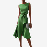 Eliana | Vestido Midi com Corte Assimétrico