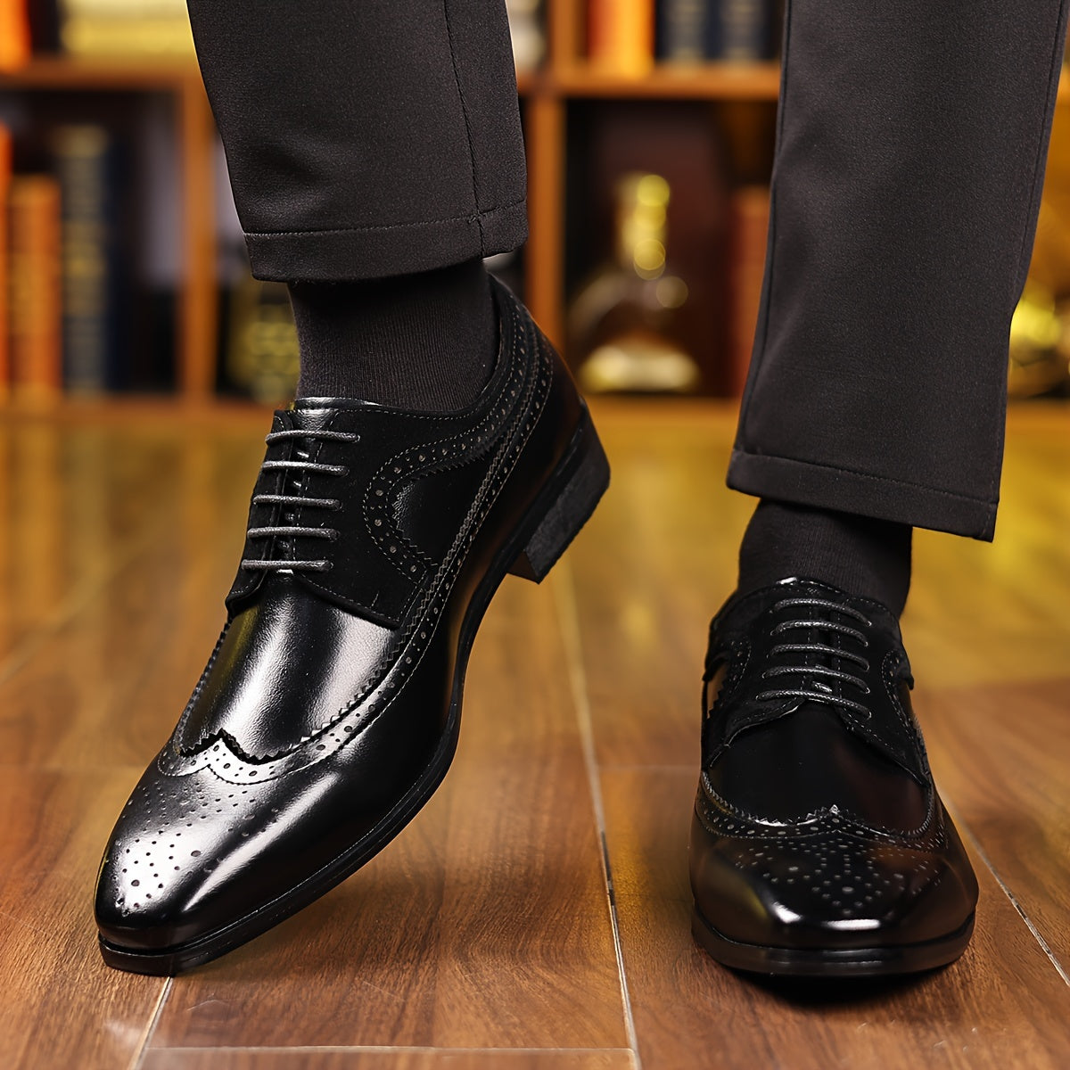 Sapatos Elegantes em Couro masculino