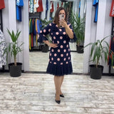 Helena | Vestido elegante ás bolinhas