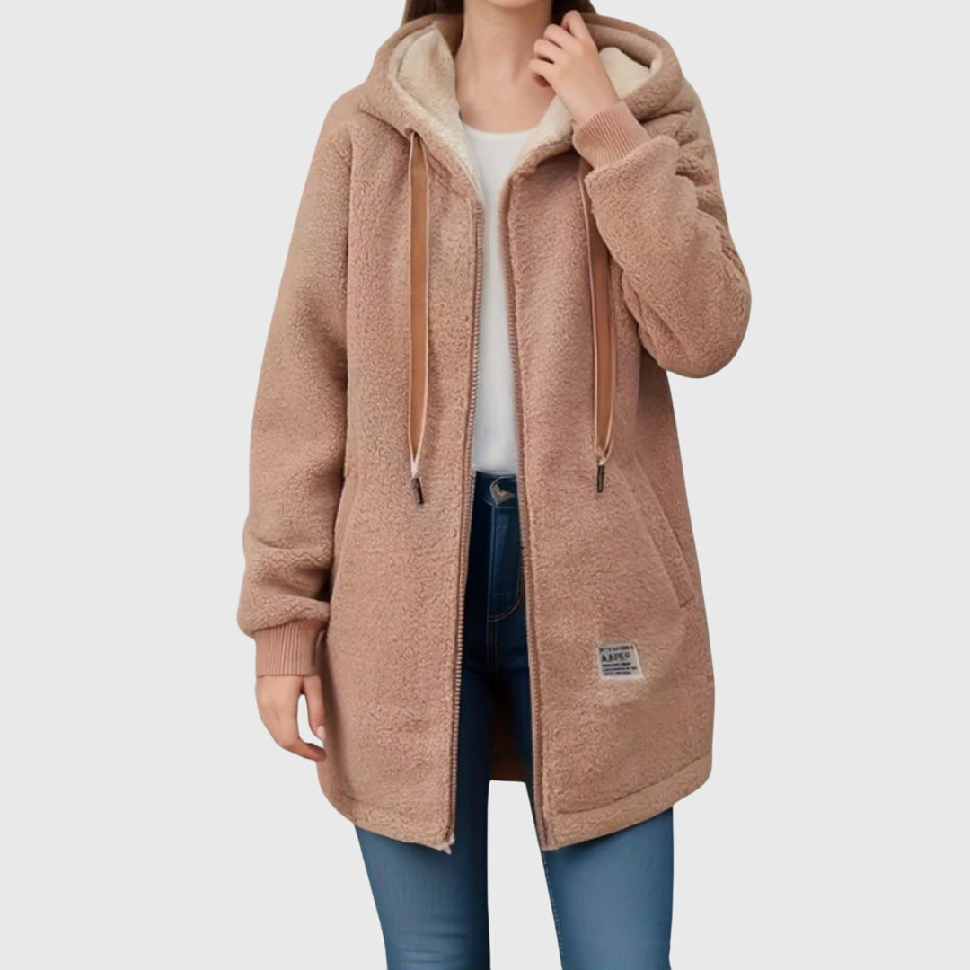 Casaco polar com estilo feminino