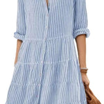 Vestido de Verão às Riscas feminino
