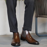 Pedro - Botins Chelsea em Couro masculino