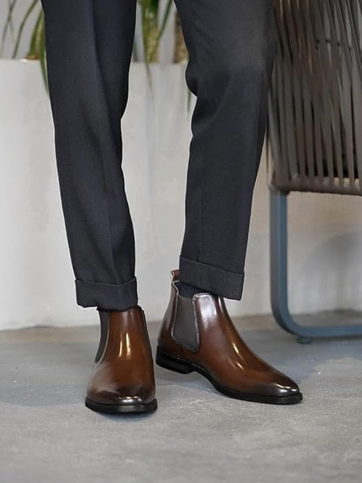 Pedro - Botins Chelsea em Couro masculino