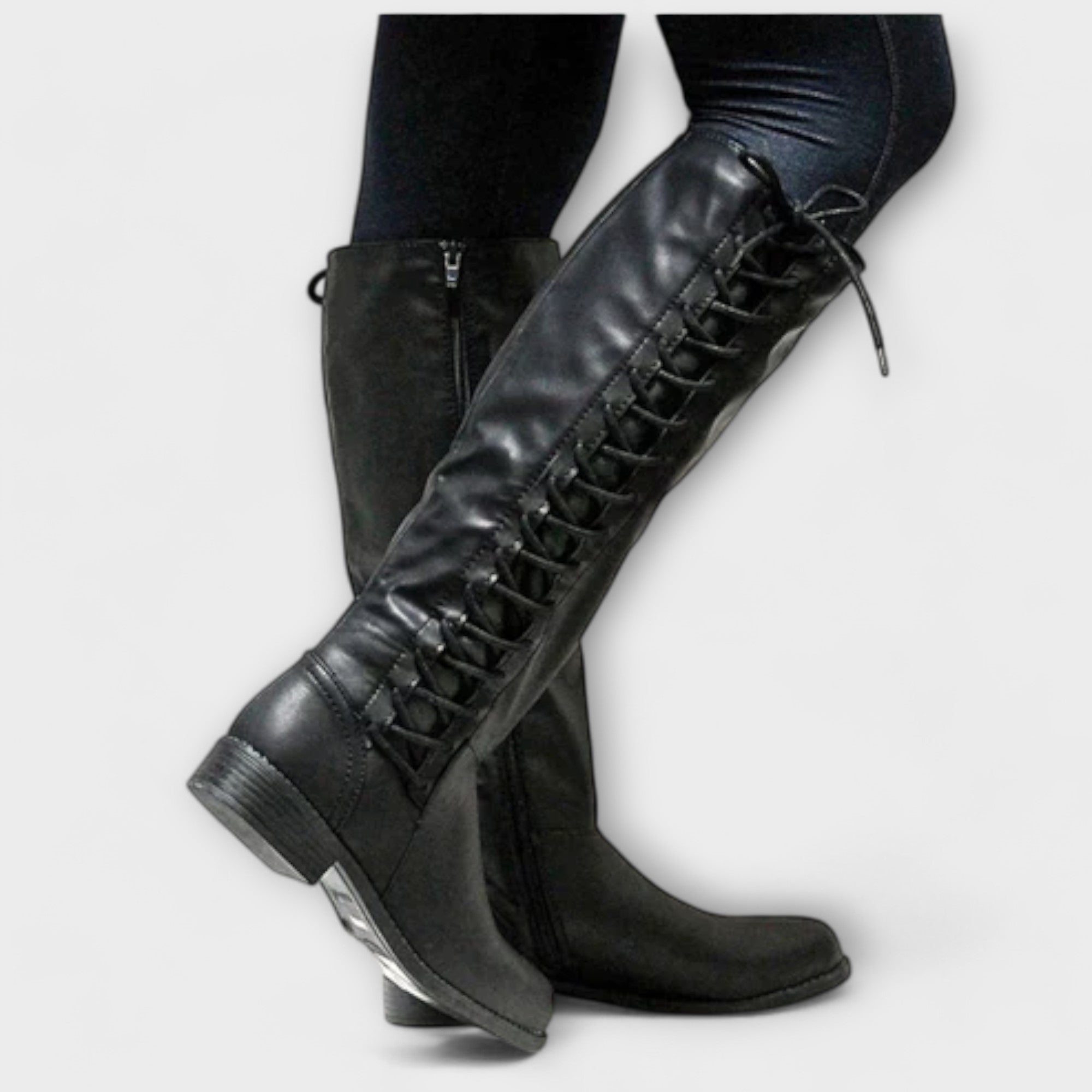 Lúcia - Botins com atacadores elegantes feminino