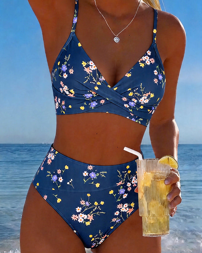 Biquíni Serena Floral com Cintura Subida