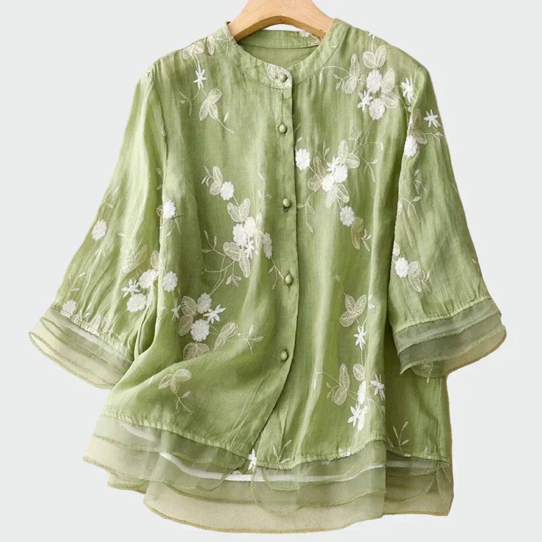 Camisa bordada feminino
