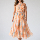 Vestido midi Elin halter suave