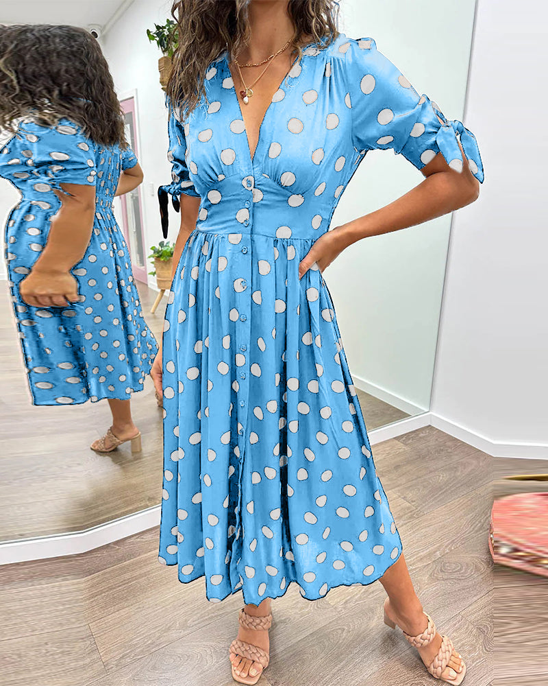 Vestido Elegante de Bolinhas feminino