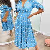 Vestido Elegante de Bolinhas feminino