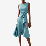 Eliana | Vestido Midi com Corte Assimétrico