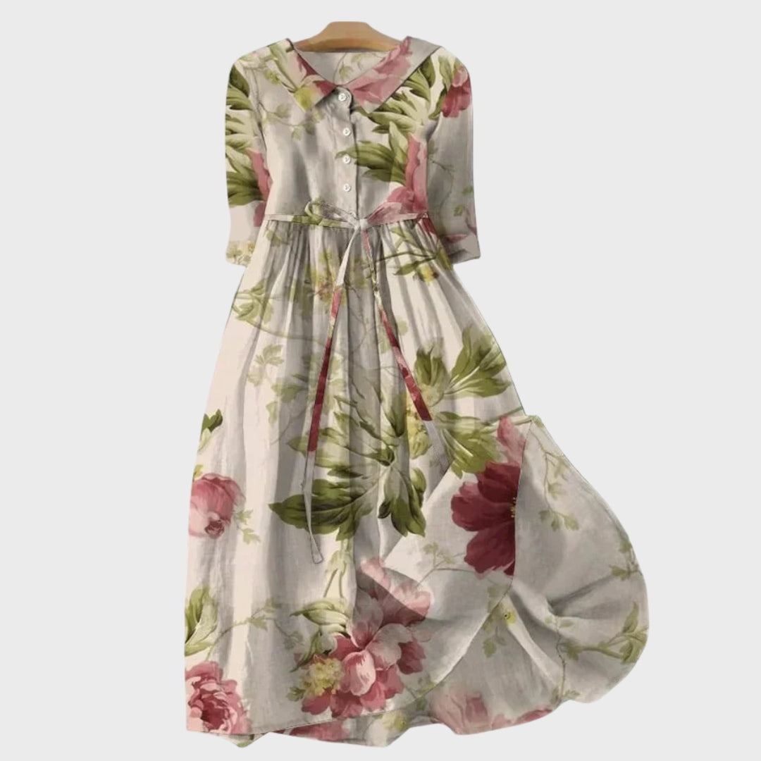 Vestido Longo de Estilo Botânico feminino