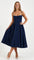 Vestido midi corpete estruturado feminino