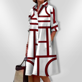 Vestido Midi Geométrico feminino