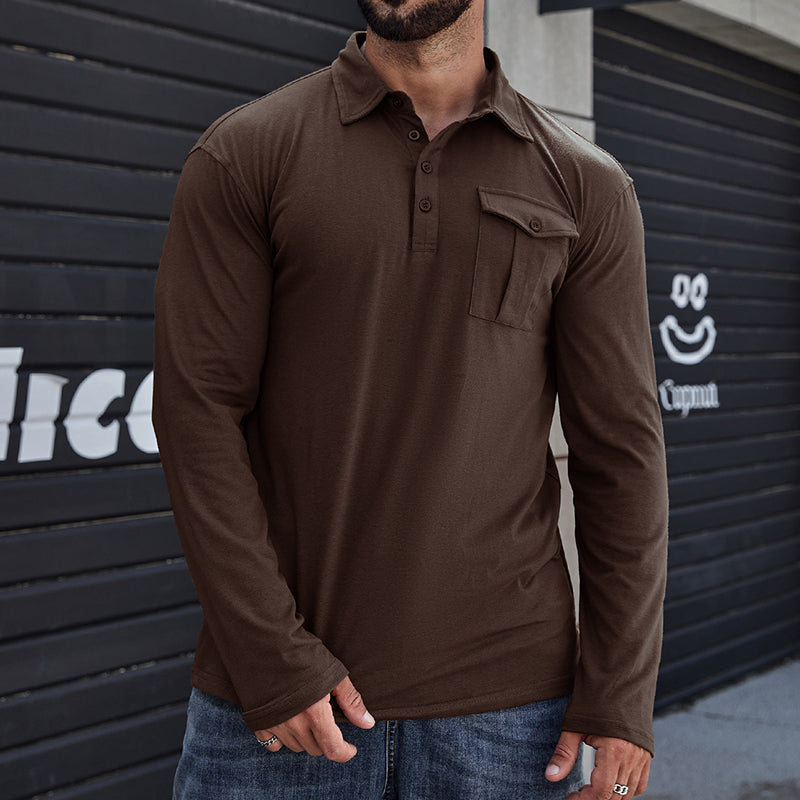 Camisa casual com bolsos masculino