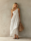 Allegra | Vestido maxi de um ombro