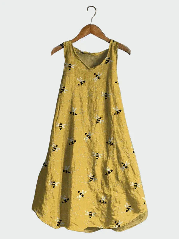 Vestido com Estampa de Abelhas feminino