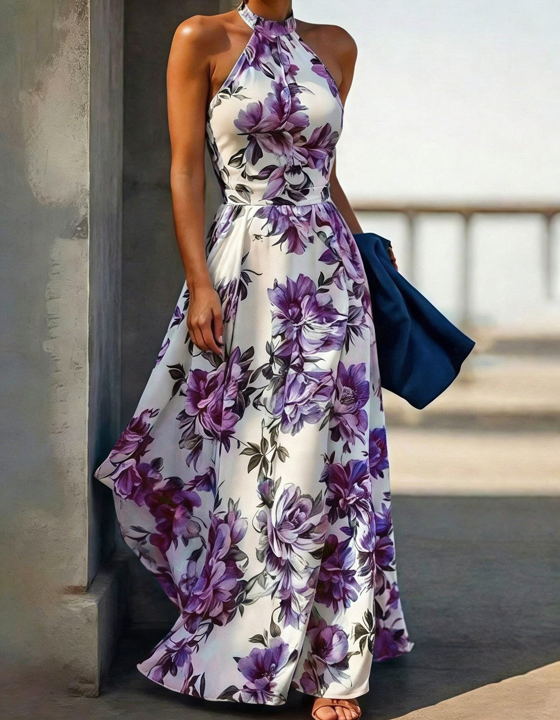 Vestido Marielle – elegância floral com caimento sofisticado