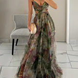 Julieta | Vestido Maxi Floral com Decote Cruzado