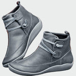 Botins ortopédicos de couro premium feminino