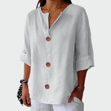 Blusa casual com textura feminino