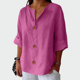 Blusa casual com textura feminino