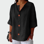 Blusa casual com textura feminino