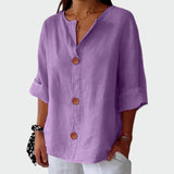 Blusa casual com textura feminino