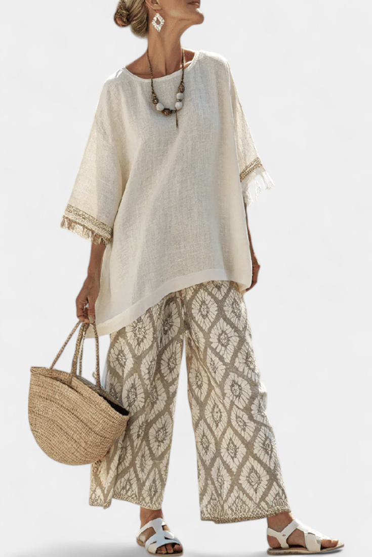 Conjunto Boho Chic Elegante feminino