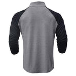 Camisa de algodão com gola subida masculino