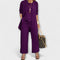 Conjunto casual de três peças feminino