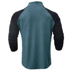 Camisa de algodão com gola subida masculino