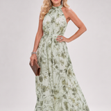 Vestido midi Guinevere floral com saia fluida