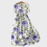 Vestido Floral na Cor Lavanda feminino