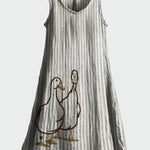 Vestido com casal de patinhos feminino