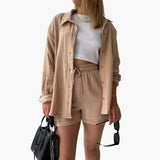 Conjunto de duas peças chique feminino