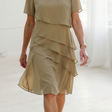 Juliette – Vestido Elegante Fluido com Folhos