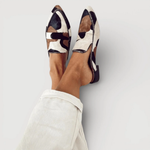 Mocassins com padrão abstrato feminino
