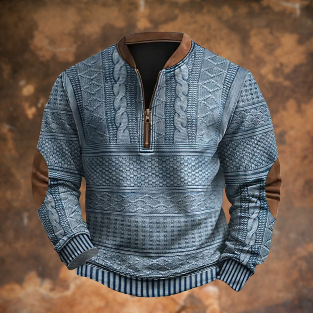 João - Pullover de malha com fecho masculino