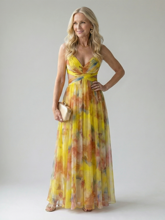 Vestido maxi Isel Elegancia Suave