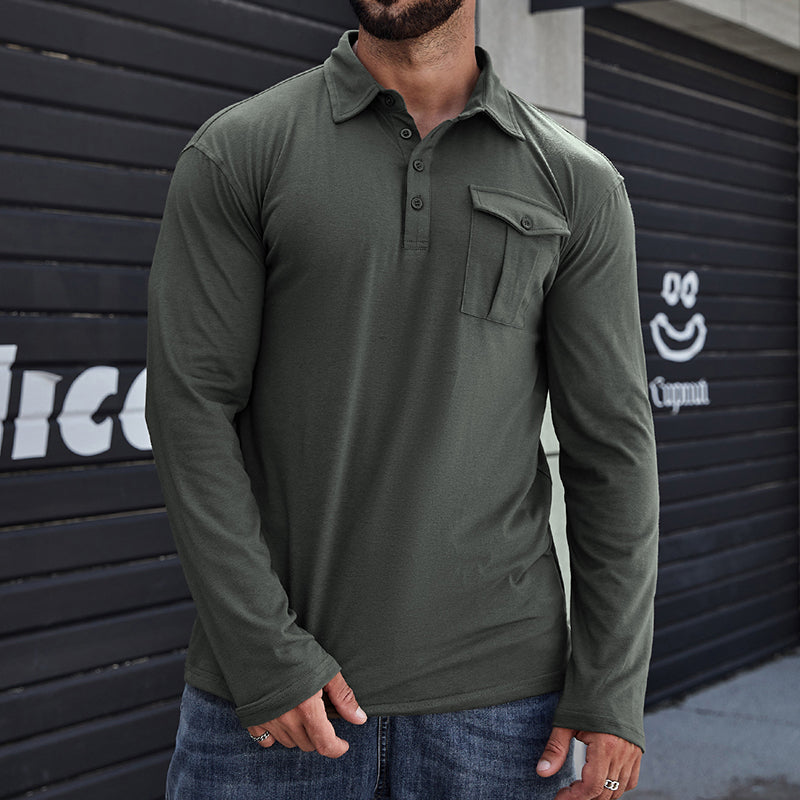 Camisa casual com bolsos masculino