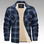 Casaco Trucker Riscas Fleece masculino