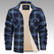 Casaco Trucker Riscas Fleece masculino