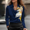 Blusa de Cetim Luxuosa com Decote Suave feminino
