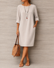 Julia - Vestido com Decote Redondo e Bolsos
