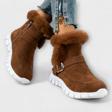 Botas de tornozelo quentes e forradas feminino