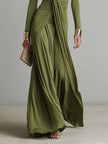 Melina | Vestido maxi com folhos