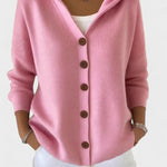Cardigan moderno com capuz feminino