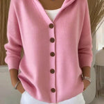 Cardigan moderno com capuz feminino