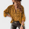 Blusa moderna estampado leopardo feminino